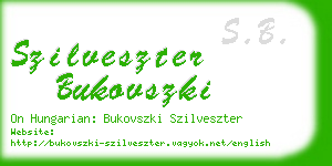 szilveszter bukovszki business card